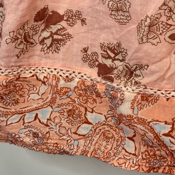 Rachel Zoe Floral Long Sleeve Babydoll Top Size M - Picture 11 of 11